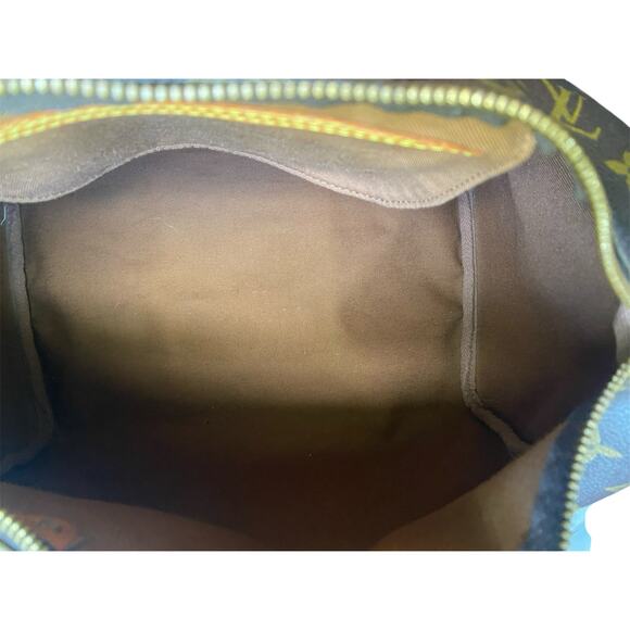 Louis Vuitton Speedy 30 Handbag LV Monogram Canvas Brown Tan Vintage Designer - Picture 9 of 16
